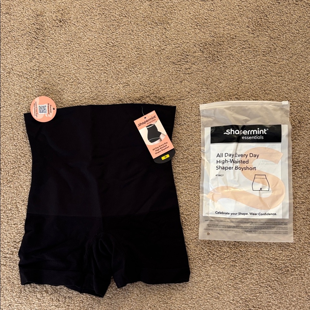 Shapermint Essentials Black High-Waisted Shaper Boyshort